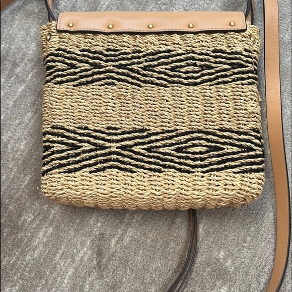 Tory Burch Miller stripe straw crossbody with dust bag - Picture 11 of 12